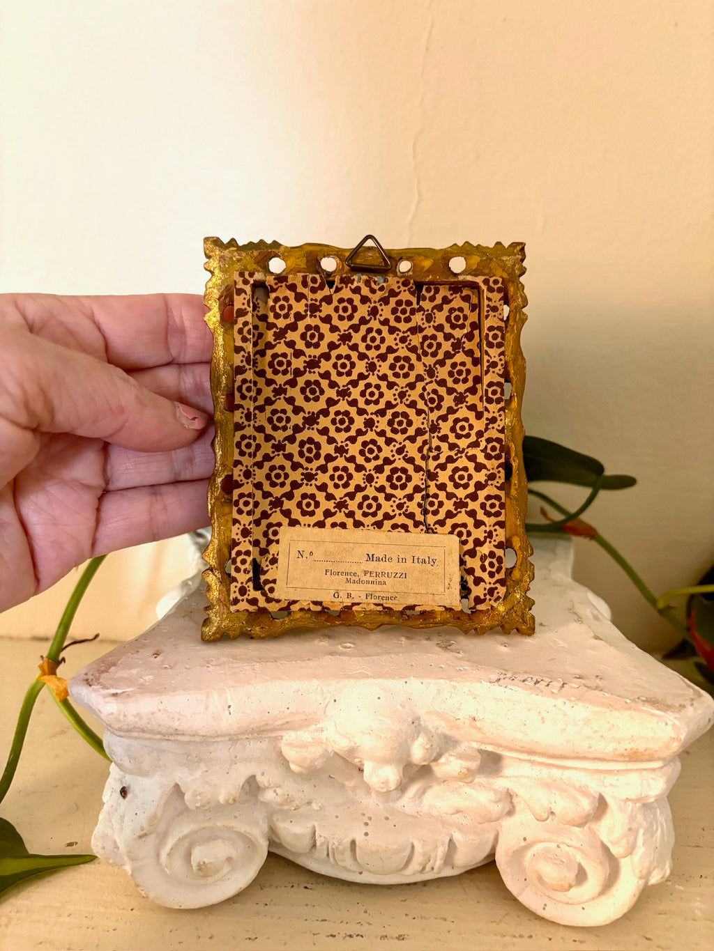 Floral Oil Painting in Gilt Frame