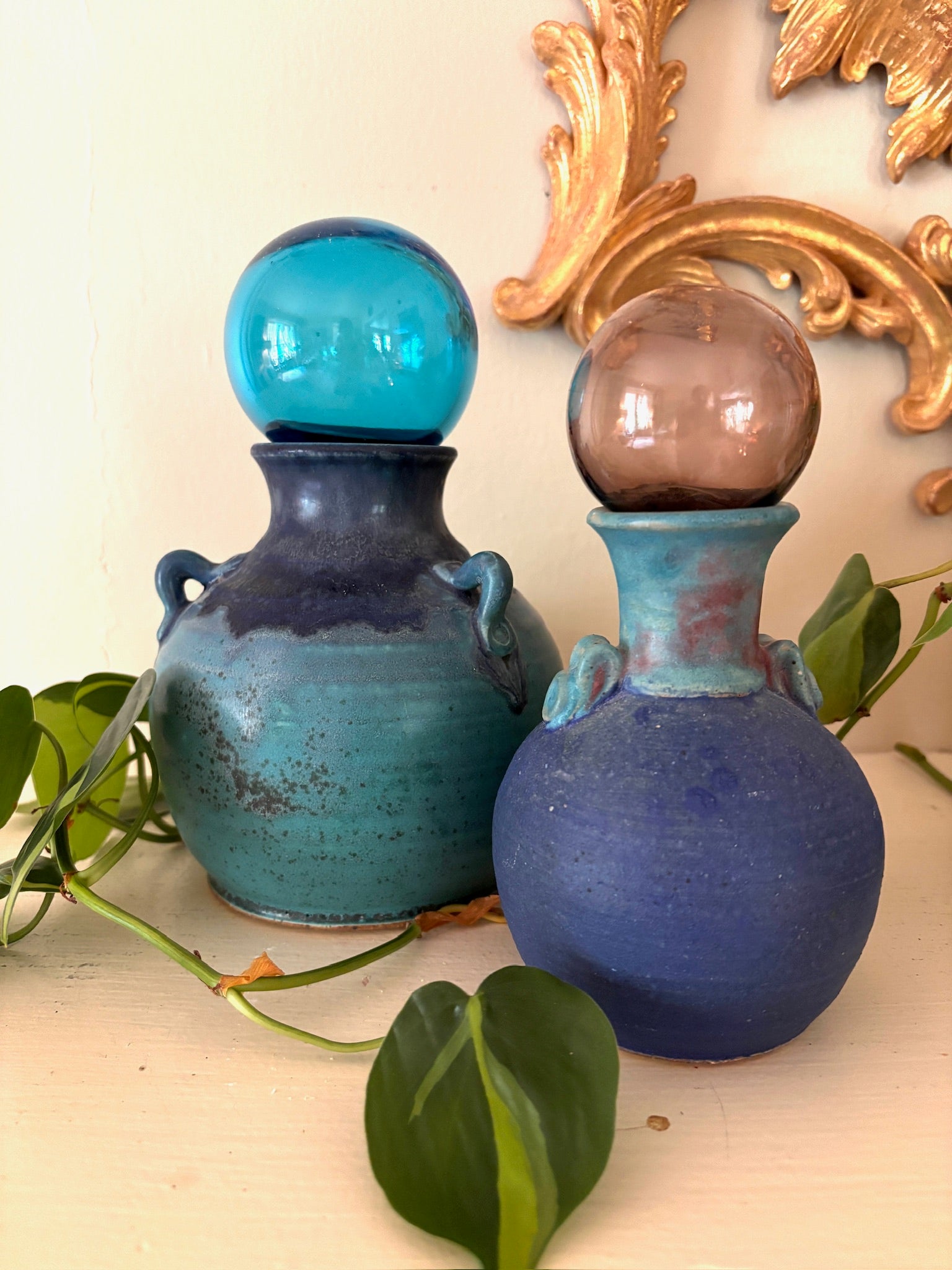 Handmade Studio Pottery Vase, Matte Periwinkle